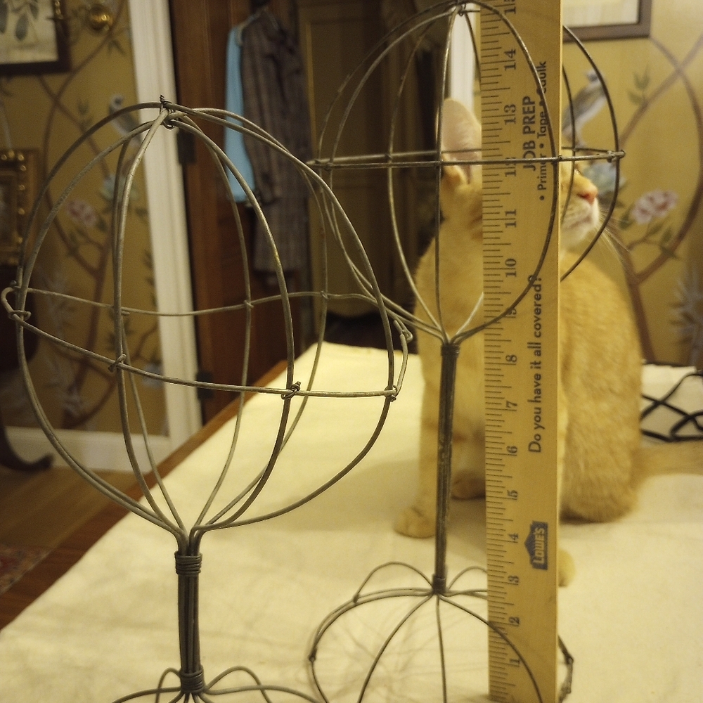 Two Rustic Wire Hat Structures - Picture 8 of 8